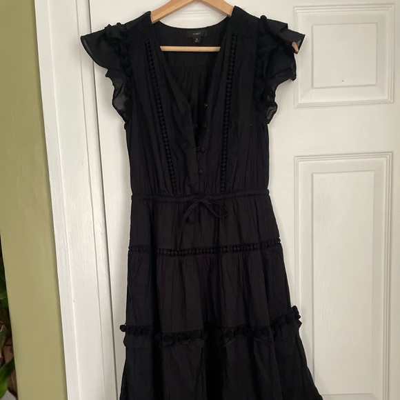 J. Crew Dresses & Skirts - J Crew Black Ruffled Dress